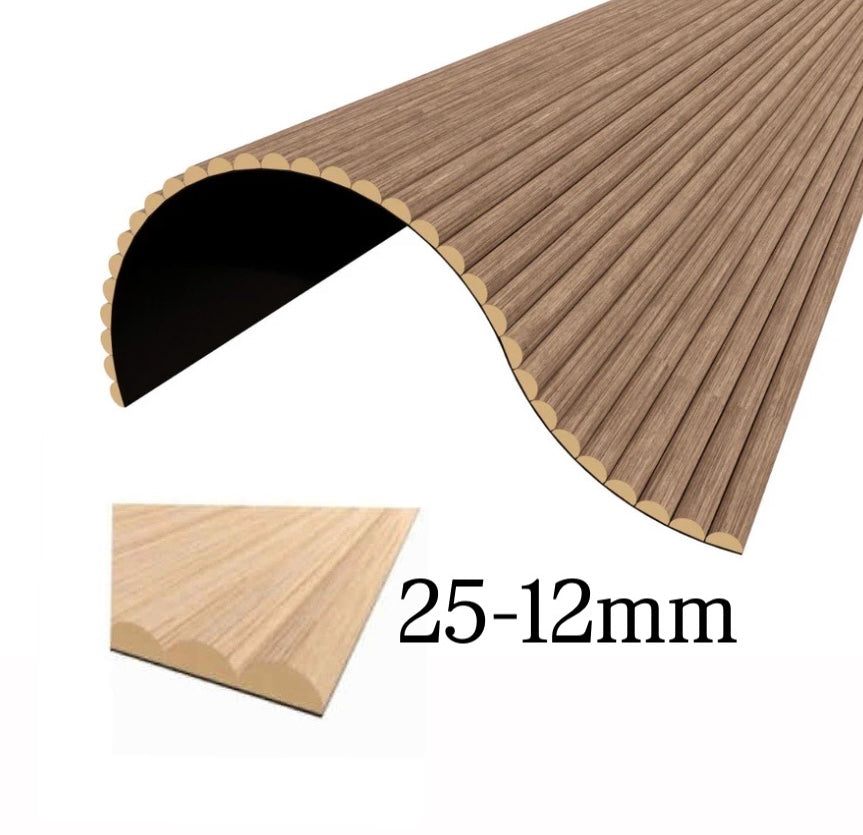 MDF Hnotubrúnn/hringlaga - Mynstur 25-12mm