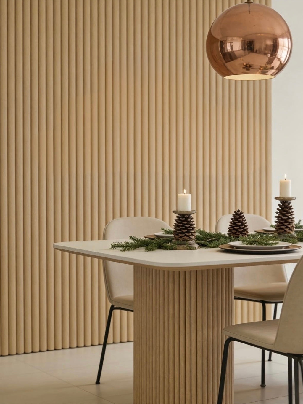 MDF Ljós eik/hringlaga - Mynstur 25-12mm