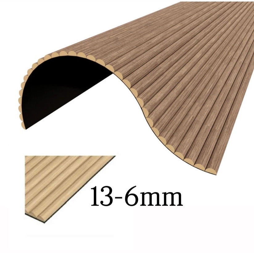 MDF Hnotubrúnn/hringlaga - Mynstur 13-6mm